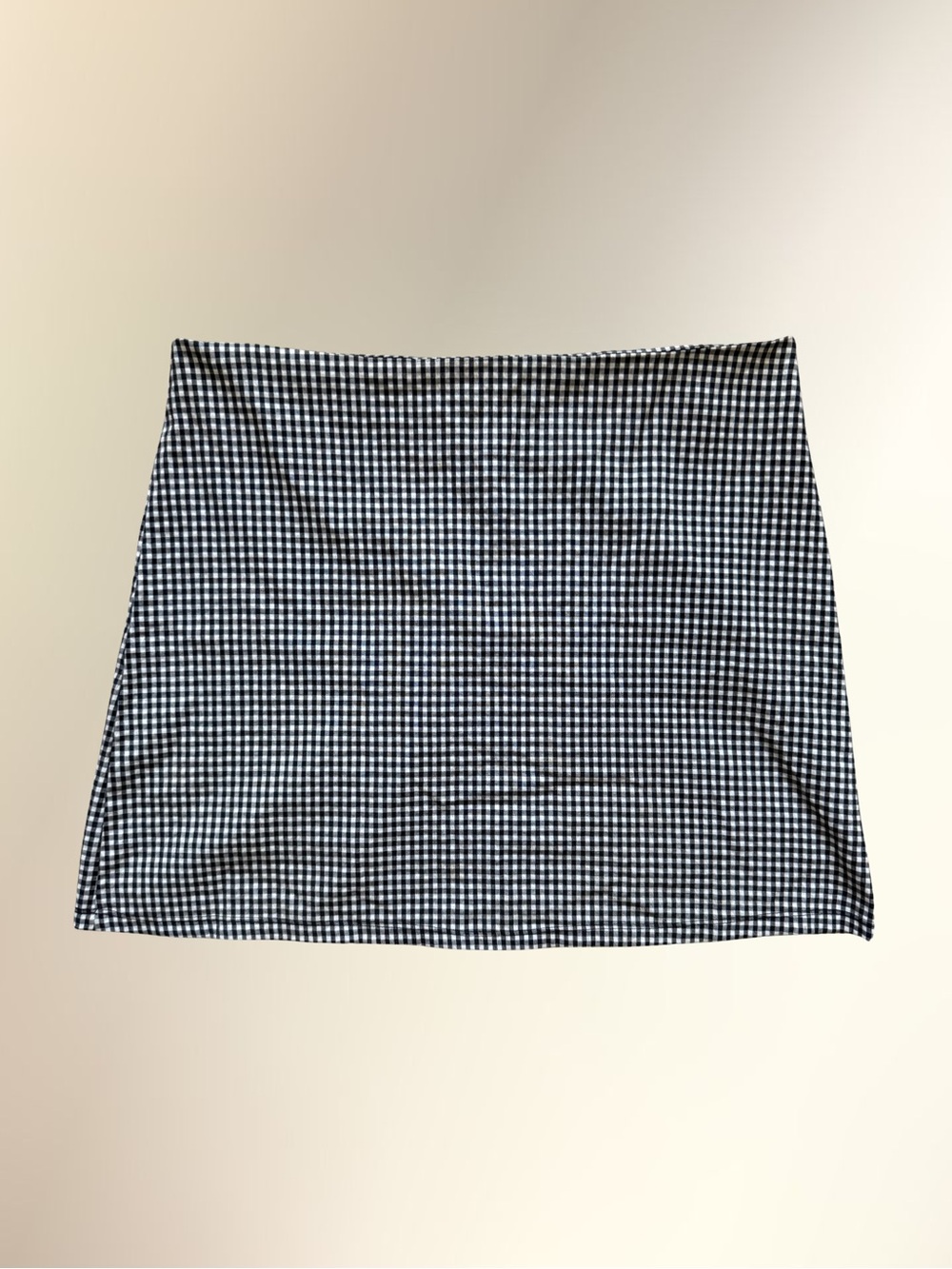 mine Black & White Gingham A-Line Mini Skirt